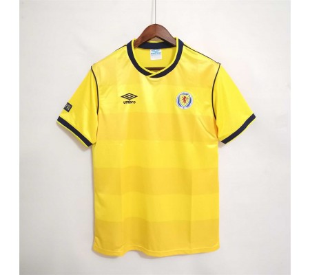 Scotland 1986 World Cup Away Yellow Soccer Jersey